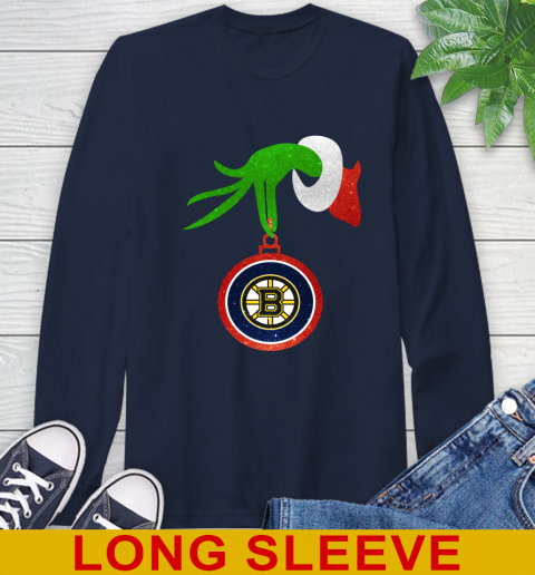 Boston Bruins Grinch Merry Christmas NHL Hockey Long Sleeve T-Shirt 4