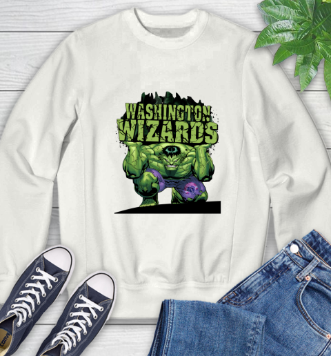 Washington Wizards NBA Basketball Incredible Hulk Marvel Avengers Sports Sweatshirt