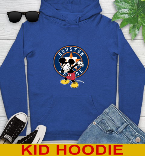 Houston Astros MLB Baseball Dabbing Mickey Disney Sports Youth Hoodie 10