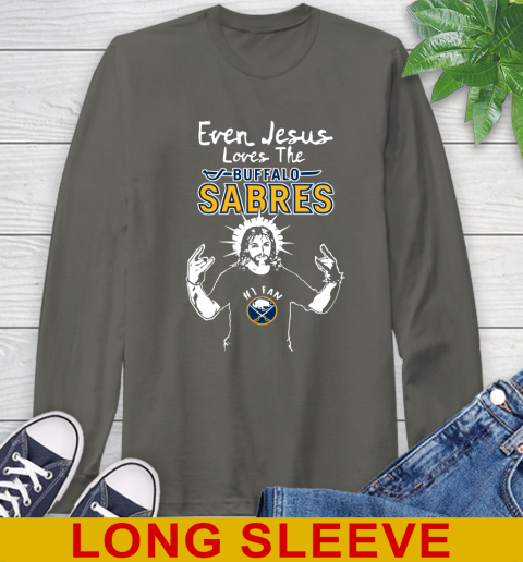 Buffalo Sabres NHL Hockey Even Jesus Loves The Sabres Shirt Long Sleeve T-Shirt 10