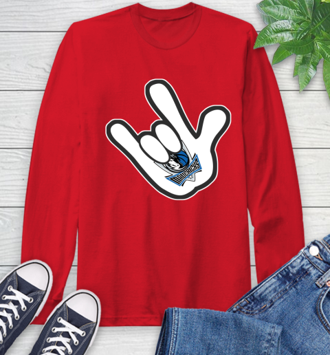 Dallas Mavericks NBA Basketball Mickey Rock Hand Disney Long Sleeve T-Shirt 10