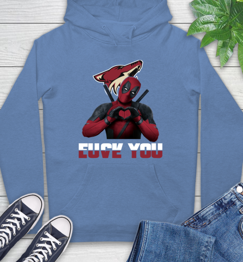 NHL Arizona Coyotes Deadpool Love You Fuck You Hockey Sports Hoodie 11