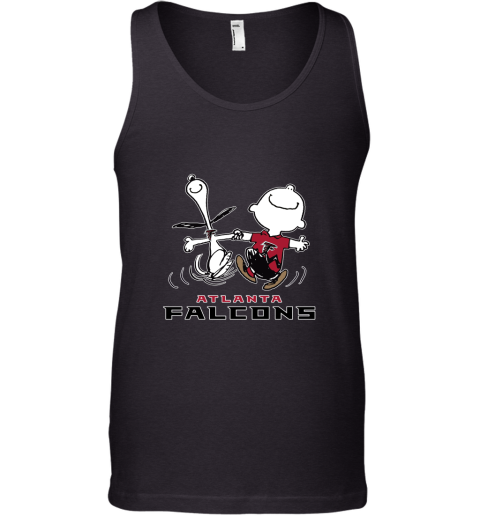 Snoopy And Charlie Brown Happy Atlanta Falcons Fans Tank Top