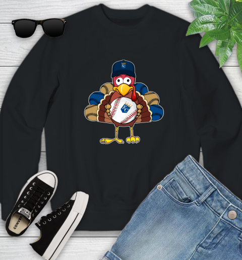 Kansas City Royals Turkey thanksgiving Youth Sweatshirt 2