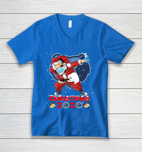 Memphis Grizzlies Funny Santa Claus Dabbing Christmas 2020 NBA V-Neck T-Shirt 5
