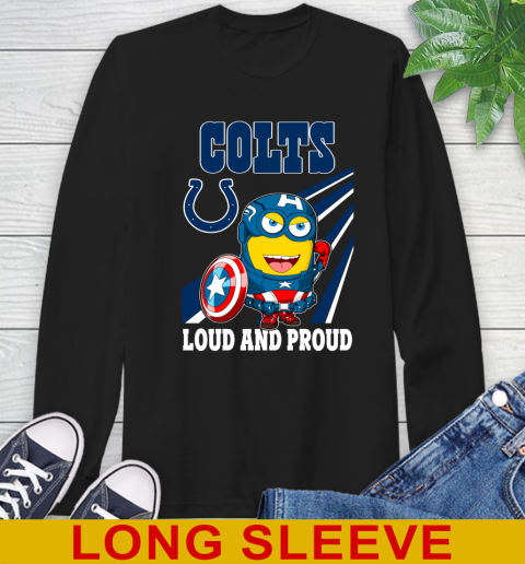 NFL Football Indianapolis Colts Captain America Marvel Avengers Minion Shirt Long Sleeve T-Shirt NFL Football Indianapolis Colts Captain America Marvel Avengers Minion Shirt Long Sleeve T-Shirt