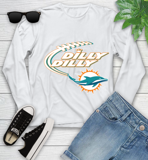NFL Miami Dolphins Dilly Dilly Football Sports Youth Long Sleeve