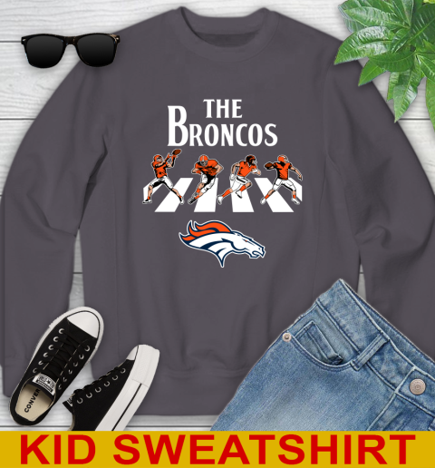 NFL Football Denver Broncos The Beatles Rock Band Shirt Youth Sweatshirt 5