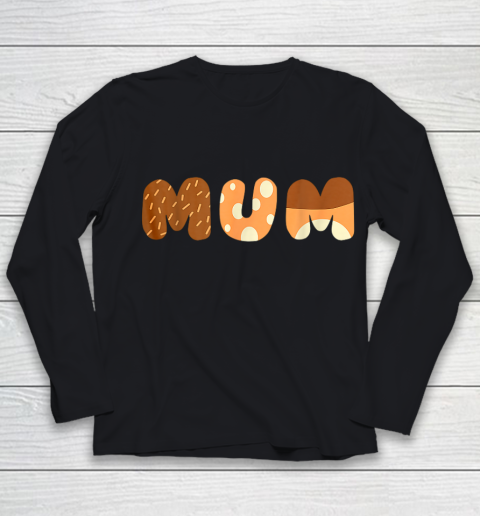 Bluey Mum for moms on Mother Day Chili Youth Long Sleeve
