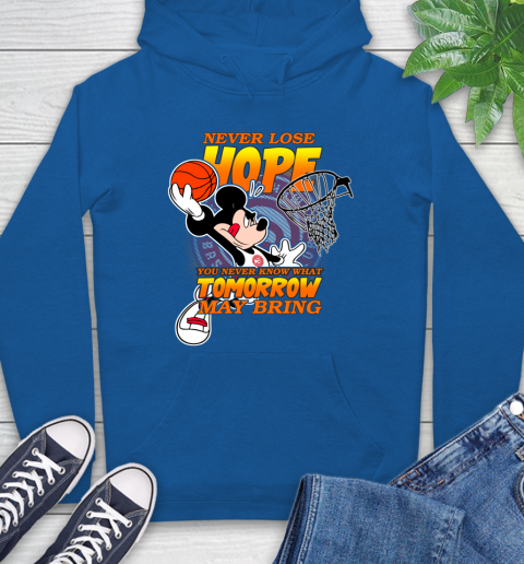 Atlanta Hawks NBA Basketball Mickey Disney Never Lose Hope Hoodie 9
