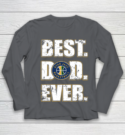 NBA Utah Jazz Basketball Best Dad Ever Family Shirt Youth Long Sleeve 6