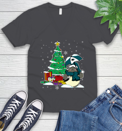 St.Louis Blues NHL Hockey Cute Tonari No Totoro Christmas Sports (2) V-Neck T-Shirt 4
