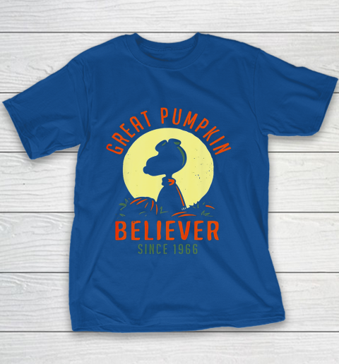 Peanuts Great Pumpkin believer since 1966 Halloween Youth T-Shirt 6