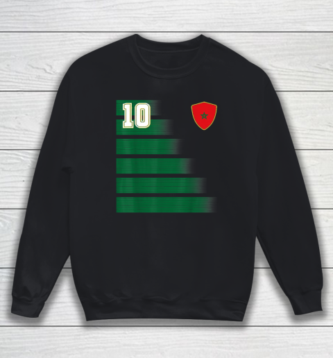 Moroccan Football Morocco Soccer Jersey Retro 10 Morocco Sweatshirt