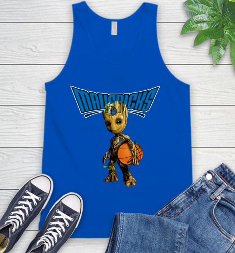 Dallas Mavericks NBA Basketball Groot Marvel Guardians Of The Galaxy Tank Top 5