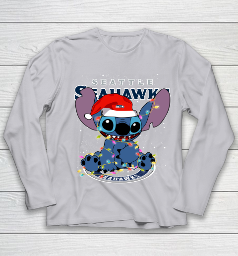 Seattle Seahawks NFL Football noel stitch Christmas Youth Long Sleeve 3