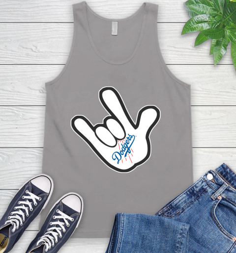 Los Angeles Dodgers MLB Baseball Mickey Rock Hand Disney Tank Top 4