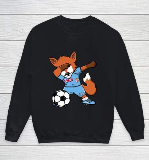 Dabbing Fox Fiji Soccer Fans Jersey Fijian Football Lovers Youth Sweatshirt