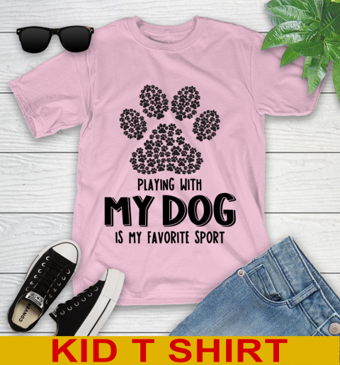 Playing with my dog IS MY FAVORITE SPORT 2d tshirt 92