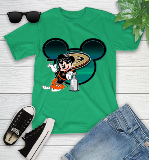 NHL Anaheim Ducks Stanley Cup Mickey Mouse Disney Hockey T Shirt Youth T-Shirt 6