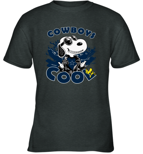 gp12 dallas cowboys snoopy joe cool were awesome shirt youth t shirt 26 front dark heather