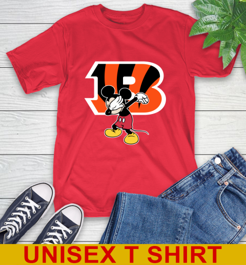 Cincinnati Bengals NFL Football Dabbing Mickey Disney Sports T-Shirt 10