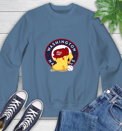 MLB Pikachu Baseball Sports Washington Nationals Sweatshirt 7