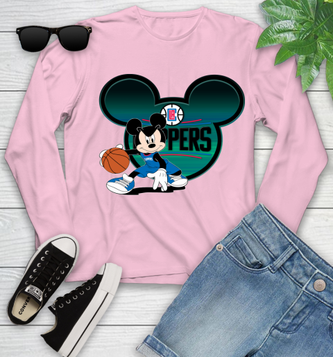 NBA LA Clippers Mickey Mouse Disney Basketball Youth Long Sleeve 10
