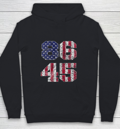 Trump 45 Shirt  8645 Vintage Retro Style 86 45 Anti Trump tee American Flag Youth Hoodie