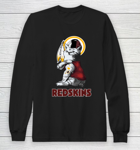 NFL Football My Cat Loves Washington Redskins Long Sleeve T-Shirt