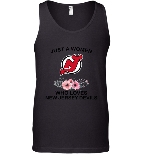 NHL Just A Woman Who Loves New Jersey Devils Hockey Sports Tank Top