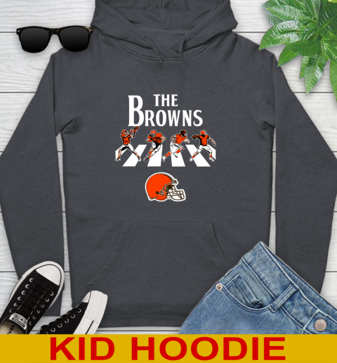 NFL Football Cleveland Browns The Beatles Rock Band Shirt Youth Hoodie 9