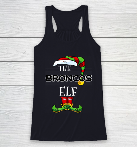 Denver Broncos Christmas ELF Funny NFL Racerback Tank 7