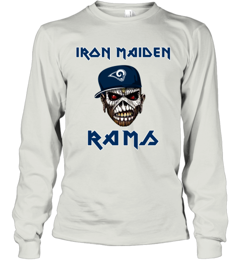 NFL Los Angeles Rams Iron Maiden Rock Band Music Football Sports kSQPCFS9Nnn long sleeve tee 14 95 151514 front ash