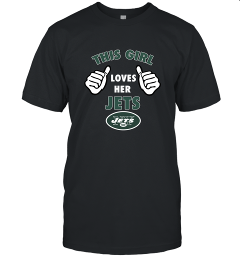 This Girl Loves Her New York Jets Unisex Jersey Tee