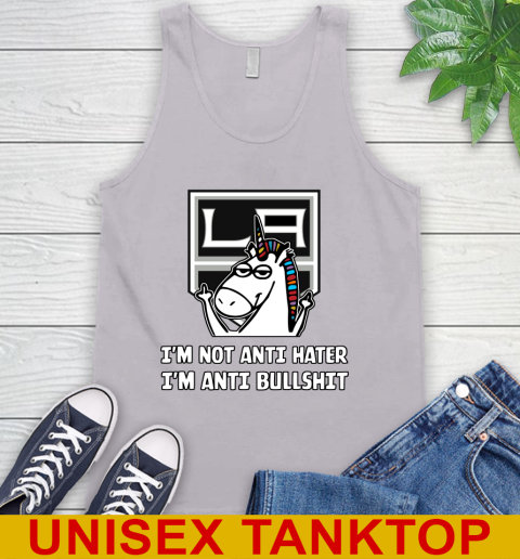 Los Angeles Kings NHL Hockey Unicorn I'm Not Anti Hater I'm Anti Bullshit Tank Top 4