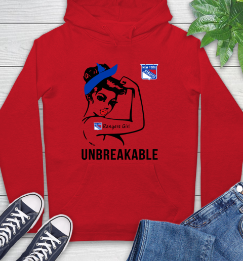 NHL New York Rangers Girl Unbreakable Hockey Sports Hoodie 8