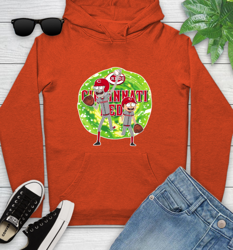 MLB Cincinnati Reds Rick And Morty Baseball Sports Youth Hoodie 5