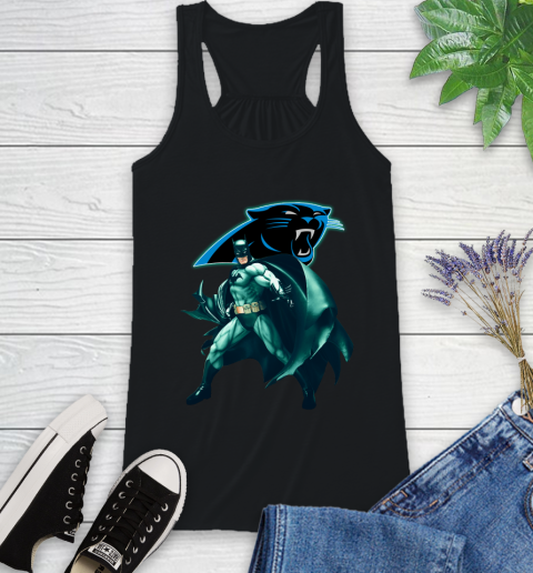 NFL Batman Football Sports Carolina Panthers Racerback Tank 2