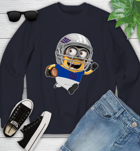 NFL New York Giants Minions Disney Football Sports Youth Sweatshirt 3