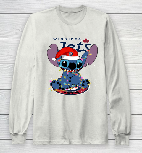Winnipeg Jets NHL Hockey noel stitch Christmas Long Sleeve T-Shirt 9
