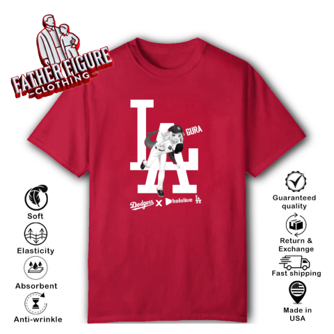Los Angeles Dodgers Hololive Night Gawr Gura T-Shirt Los Angeles Dodgers Hololive Night Gawr Gura T-Shirt