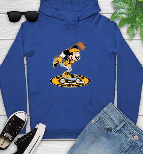 NHL Hockey Boston Bruins Cheerful Mickey Disney Shirt Youth Hoodie 9