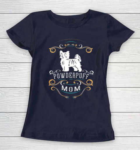 Dog Mom Shirt Powderpuff Mom Chinese Crested Dog Women's T-Shirt 2
