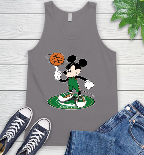 NBA Basketball Boston Celtics Cheerful Mickey Disney Shirt Tank Top 7