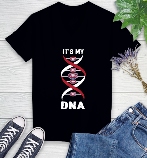 Montreal Canadiens NHL Hockey It's My DNA Sports Women's V-Neck T-Shirt