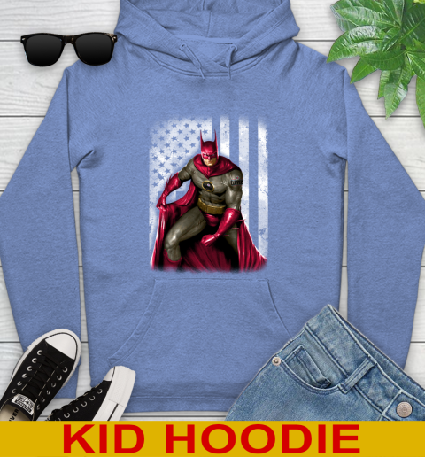 LA Clippers NBA Basketball Batman DC American Flag Shirt Youth Hoodie - Image 13