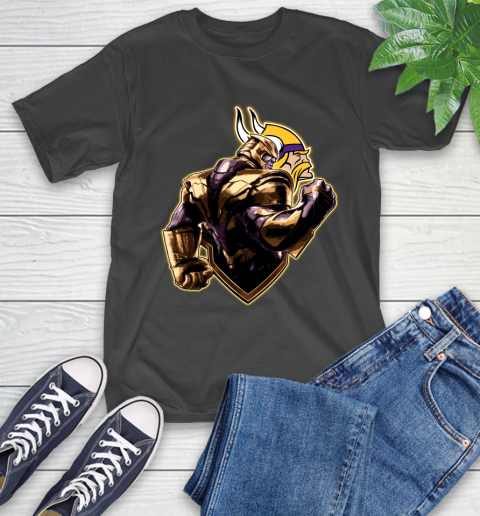 NFL Thanos Avengers Endgame Football Sports Minnesota Vikings T-Shirt 2