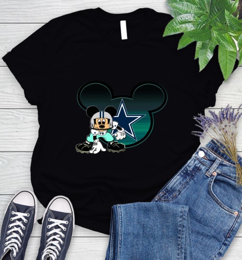 NFL Dallas Cowboys Mickey Mouse Disney Football T Shirt Women's T-Shirt 2