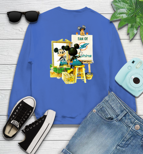 NFL Football Miami Dolphins Mickey Drawing Shirt 110
